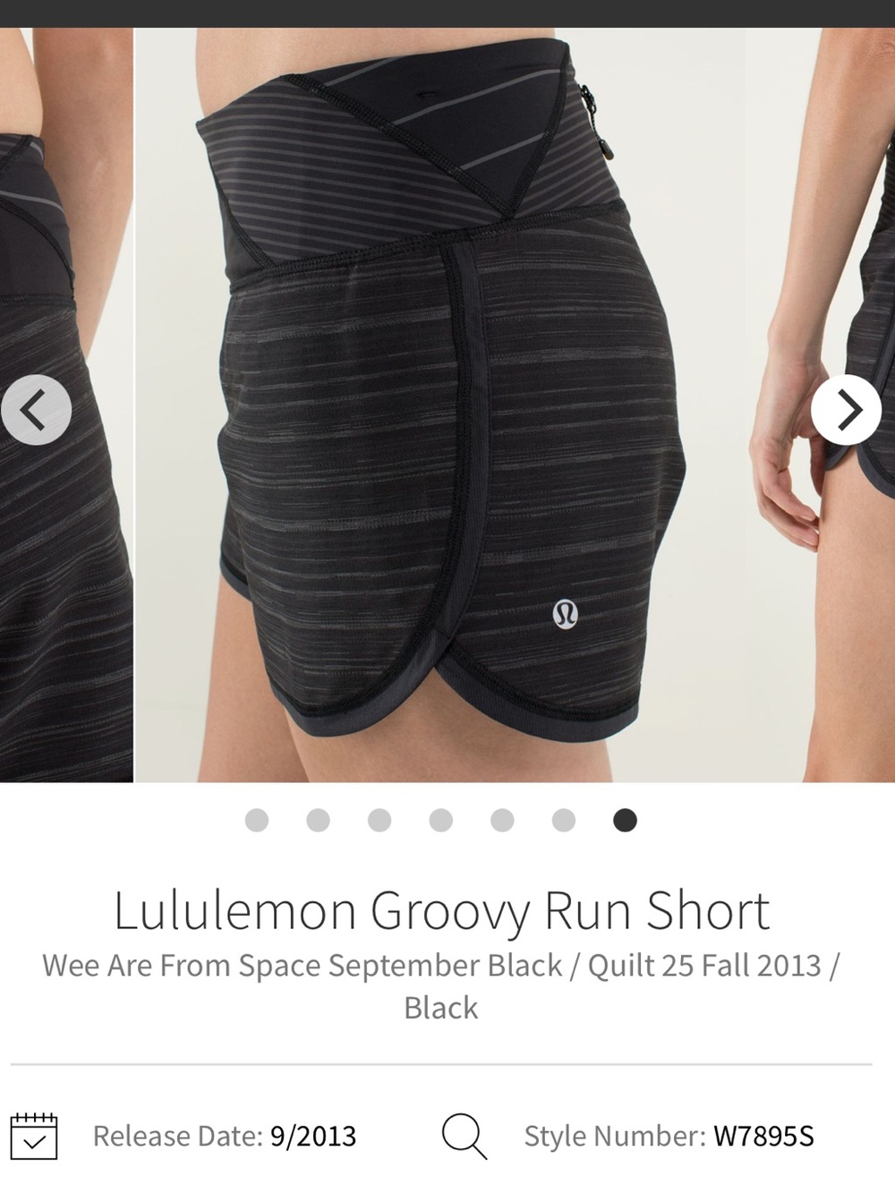 lululemon athletica Groovy Run Short — Black